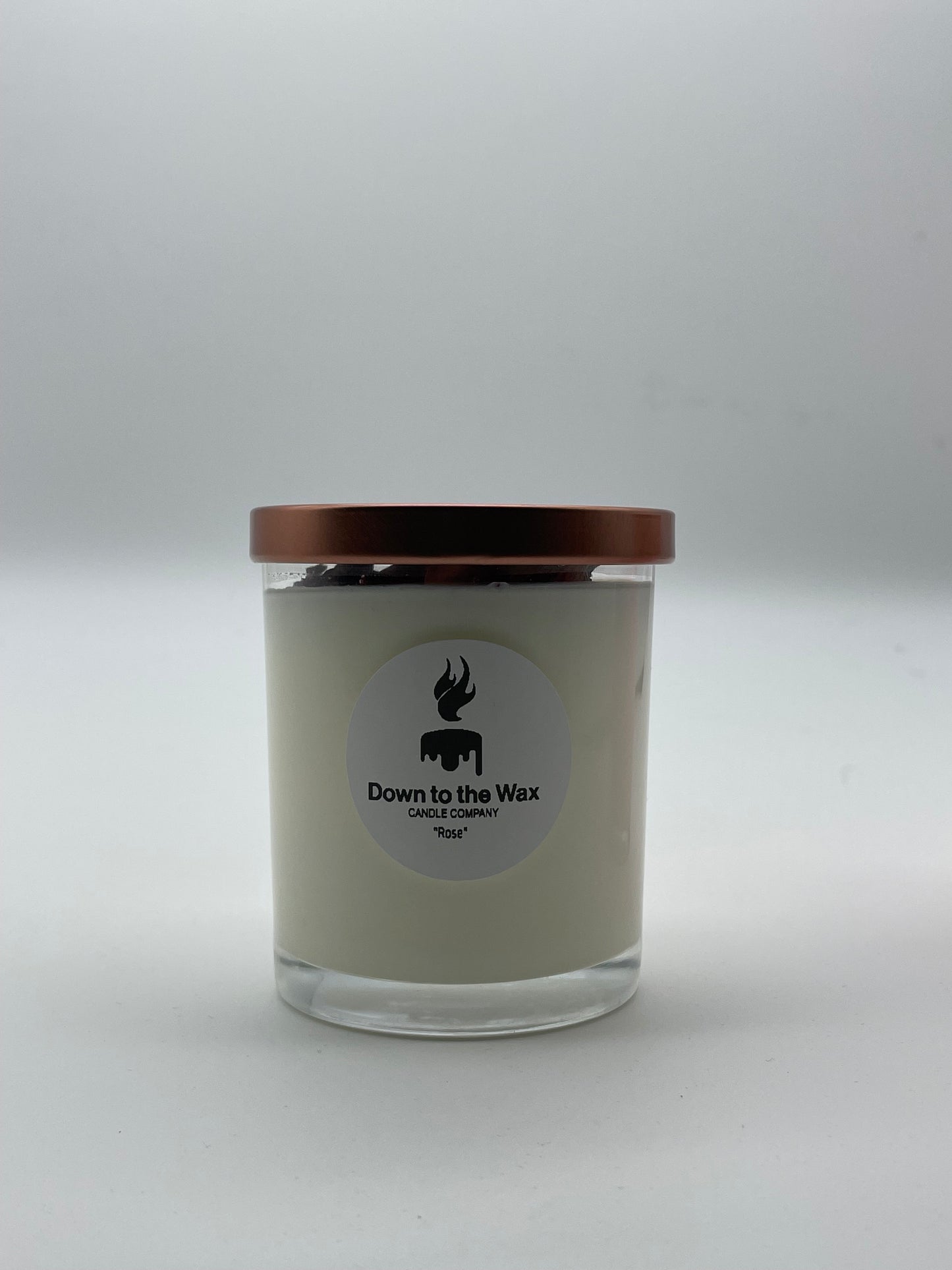 Rose scented candle